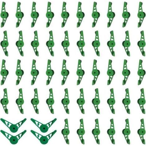 Lot de 40 clips de cintreuse réglables à 360 ° Clips d'entraînement pour les plantes en douceur et comme support de jardin Pour les pinces et plus encore (1/4)