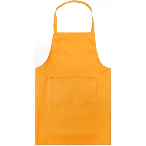 Tablier imperméable sans manches avec poche pour cuisiner et pâtisser, protection contre les éclaboussures de graisse et d'huile, orange (1/5)