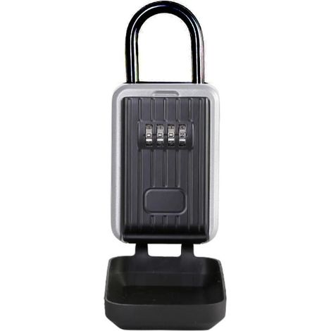 UlisemSecure Schlüsselkasten, Wandmontage, Schlüsselkasten mit 4-stelligem Digitalcode, extra großer Schließkasten – Halbschwarz (1/4)