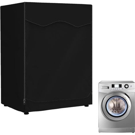 Funda protectora para lavadora OIMG, Funda para lavadora, Tela Oxford 210D, con cremallera y ajustable, Protector, 60x60x85cm, balcón, jardín (L) (1/5)