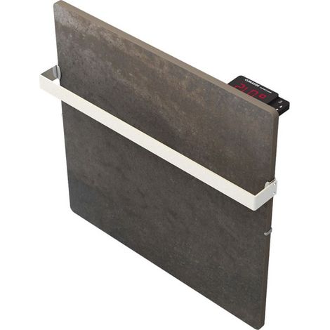 Sèche-serviettes à inertie TACTILO Carré Terre Lunaire 800W - Valderoma TL08BSA