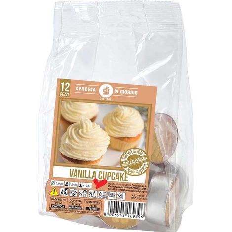 CERERIA DI GIORGIO Tealight Profumati Vaniglia e Cupcake 12 Pz Beige (1/4)
