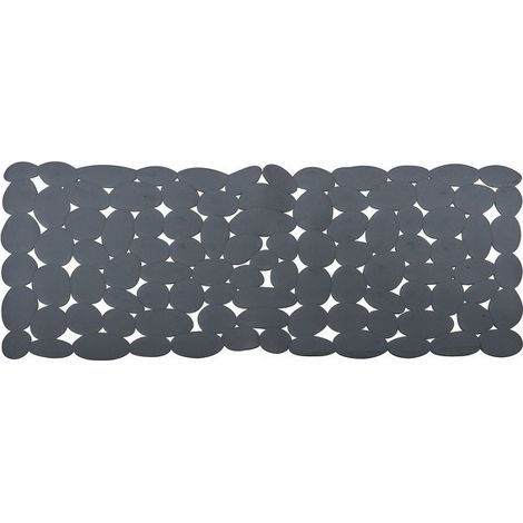 Tapis Fond de baignoire PVC MARATHON 73x36cm Gris Foncé Spirella (1/3)