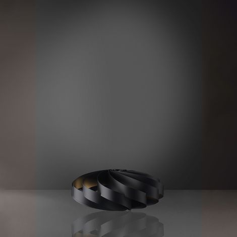 Lampada Da Scrivania-Ufficio Moderna Flat Polilux ® Nero 1 Luce E27 D50Cm
