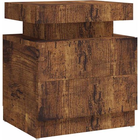 Maison Exclusive - Mesita de noche madera de ingeniería roble ahu (1/5)