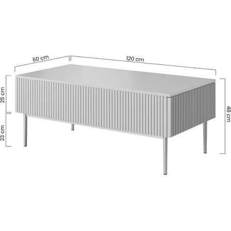 BOBOCHIC - Table basse KASHA Pieds noir Noir (1/2)