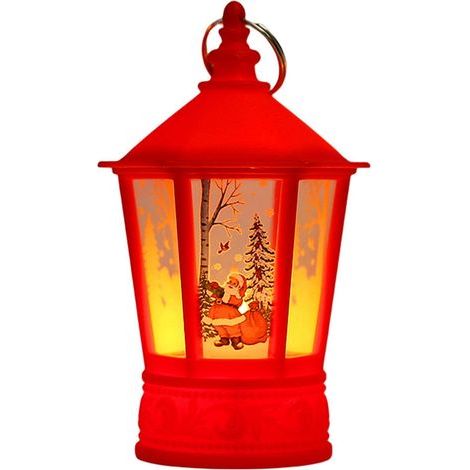 Lanternes de Noël, Bougie Vintage avec Lampe à Suspension LED Lampe à Bougies sans Feu pour Décorations de Table de Vacances de Noël (1/5)
