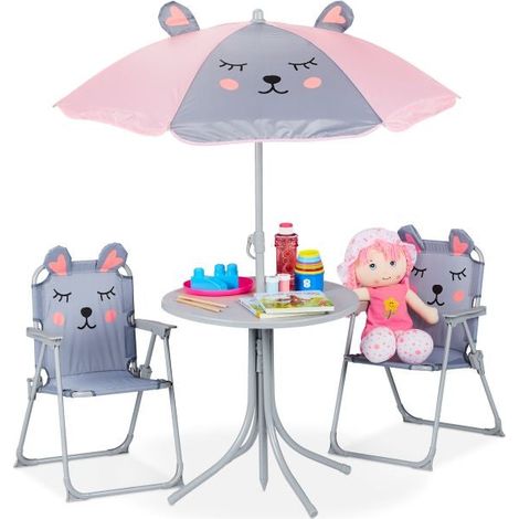 Camping groupe de sieges pour enfants avec parasol (1/5)