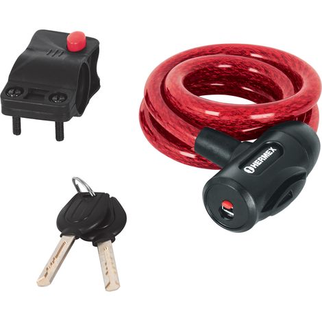 Candado de cable con llave - 12 mm