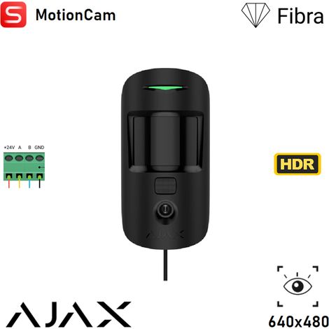 AJAX - 44402 - MotionCam Fibra ASP, Kabelgebundener Detektor, der die Fotoverifizierung von Alarmen unterstützt