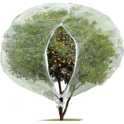 Insect Bird Barrier Netting Mesh With Zipper,for Protect Plant Fruits Flower (84 X 72 Inch),whiteAAAAS (1/5)