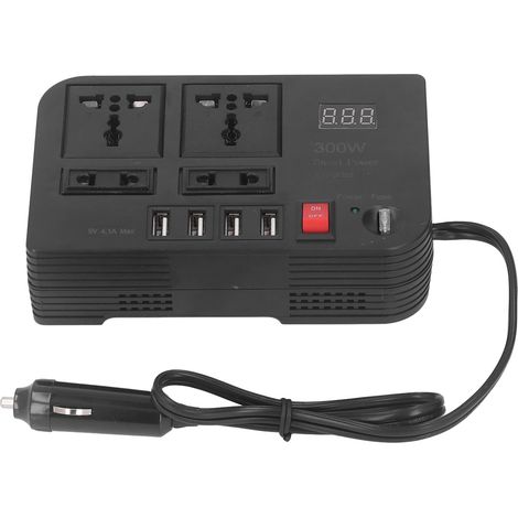 Convertisseur 12V vers 220V Onduleur 300W à Onde Sinus Modifiée pour Maison, Convertisseur de Puissance Haute Performance (1/5)