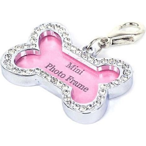 Médaille d'identification pour chien et chat - Pendentif en forme d'os - Gros os (1/5)