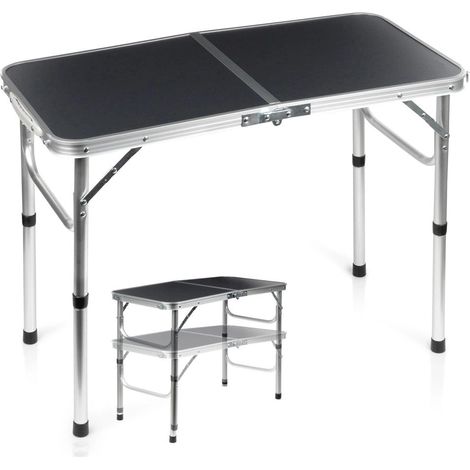 Folding camping table adjustable height metal 80x40 cm 235492266 (1/5)