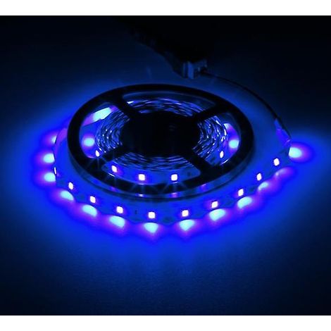 Ruban LED RGB bande lumineuse pour décoration intérieure - 2 m / Étanche - Bleu (1/4)