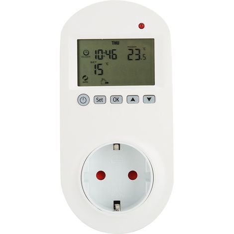 Thermostat, Installation einer Thermostat-Steckdose für elektrische Heizungen, geeignet für Magnetventile oder Heizkörper mit elektrischen Kugelventilen