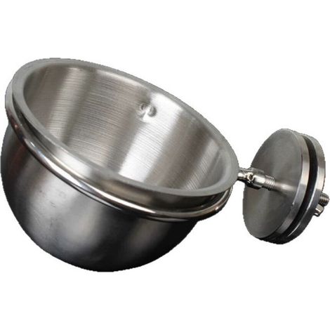 Ciotola per mangime per uccelli in acciaio inox, tipo L