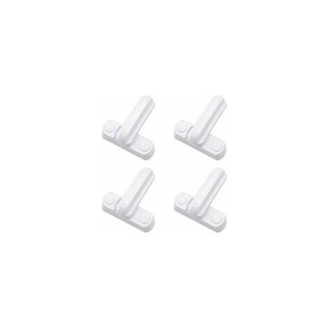 Set mit 4 Fensterriegeln inklusive Befestigungsschrauben, Tür-/Fensterriegel, für diverse Türen und Fenster sowie für die Haussicherheit aus PVC/UPVC – Einfache Montage – Crezuo