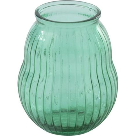 Photophore Design en Verre "Ligné" 23cm Vert