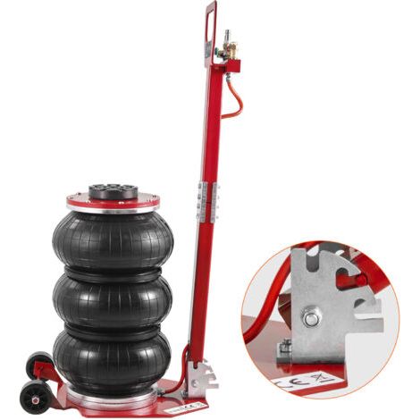 [JAMAIS UTILISÉ] Mophorn Martinetto pneumatico, 3 tonnellate/6600 libbre, Martinetto pneumatico a tre sacchi, sei tubi deacciaio, sollevamento fino a 17,7”, Martinetto pneumatico veloce da 3-5 s, impu