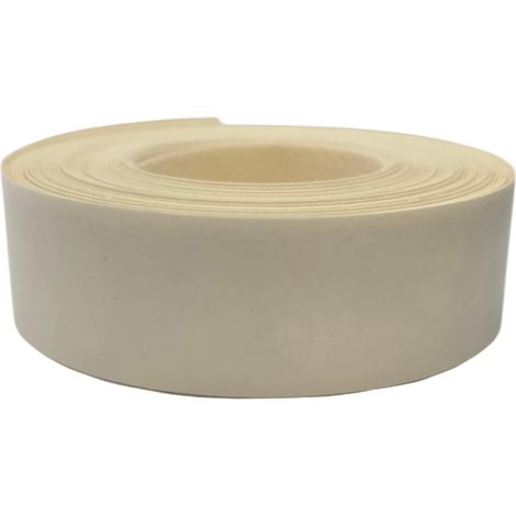 1x Bande de Chant Thermocollant 21mm x 5m Epaisseur 0,50mm Mélaminé Facile à Appliquer Bricolage Étagère Meuble Panneau Bois Durable, Magnolia (1/3)