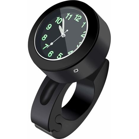 Horloge guidon étanche montre universelle moto 7/8po-1po lumineuse vélo noir (1/4)