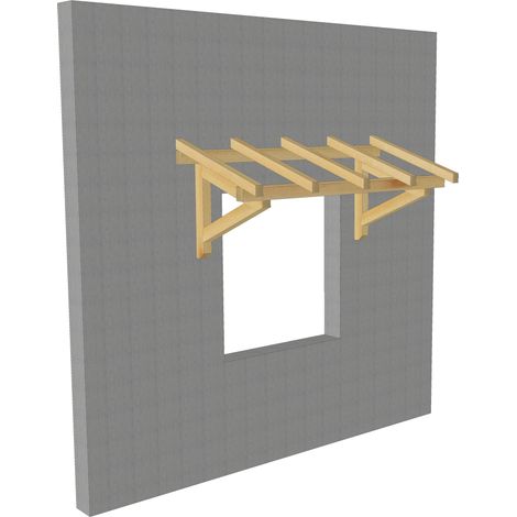 WMU – Marquise en bois pour portes et fenêtres – Dimensions 1.90 x 0.90 m – Pente 30% adaptée aux tuiles – Fabrication 100% française (1/2)