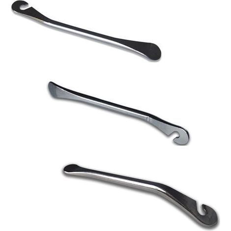 Démonte-Pneus Velo 3pcs, Levier Demonte Pneus de Vélo,Démonte-Pneu en Acier Inoxydable, Leviers de Pneu en Métal, Outil de Remplacement de Pneu de Vélo (1/5)
