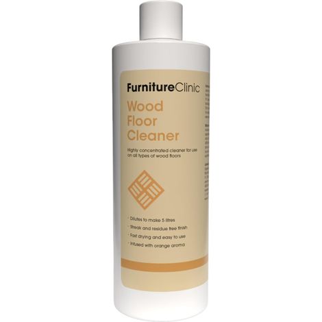 Nettoyant pour sols en bois – À diluer pour obtenir 5 litres – Super concentré et à séchage rapide – Enrichi en huile d’orange – Pour tous types de sols en bois – 500 ml (1/5)
