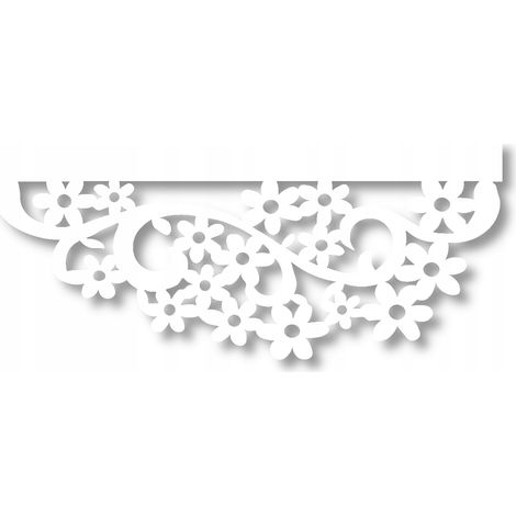 Küchenvorhang D36, durchbrochenes Design, 60 x 30 cm, Gänseblümchen