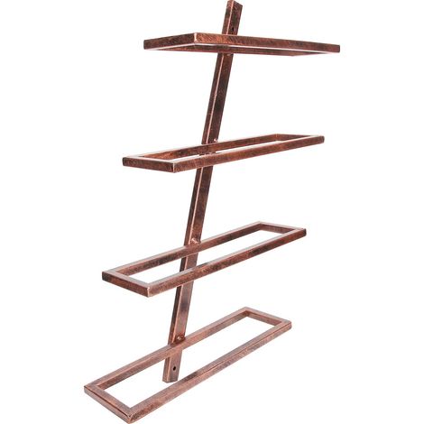 Étagère à vin murale rustique pour armoire de salle à manger (étagère à vin suspendue inclinée pour 4 bouteilles (1/5)