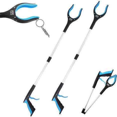 2 Pinces Ramasse Objet Pliables, Aimant Intégré, Ouverture 8,5 Cm, Pour Seniors Et Jardins (1/5)