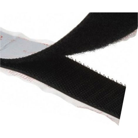 Rotolo 25+25mt velcro adesivo nero m+h 20mm