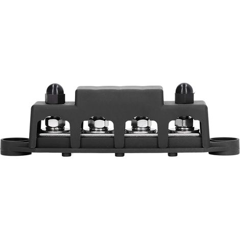 Bloc de distribution électrique à 4 bornes avec couvercle, résistant aux intempéries, 48 V CC, 250 A, pour voiture, camping-car et bateau. (1/5)