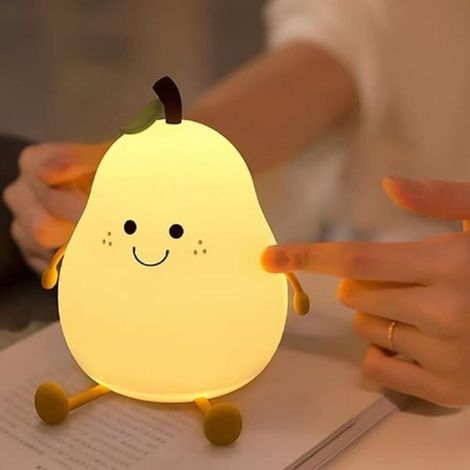 Veilleuse LED en silicone - 7 couleurs à intensité variable - avec minuterie et chargement USB - convient aux berceaux (1/5)