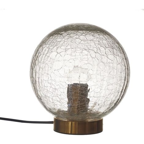 Lampe à poser boule en verre ciselé (1/4)