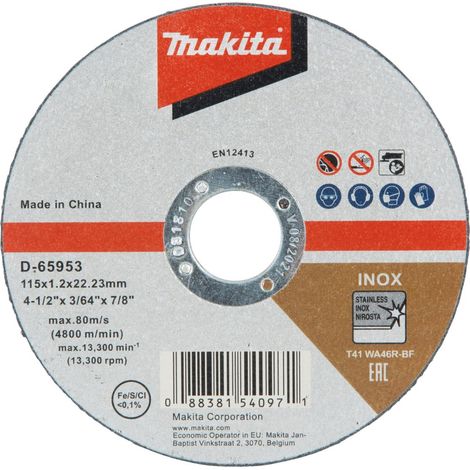 Disco di taglio 115x1,2mm inox (1/3)