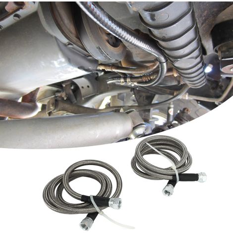Raccord de tuyau de refroidisseur de boîte de vitesses en acier inoxydable 6AN tressé 52" compatible avec TH350 700R4 TH400 (TF-1060-AN6-10-S) (1/5)