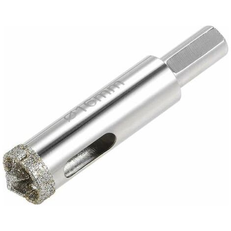 Foret diamanté pour scie cloche à verre avec foret de centrage pour verre, céramique, porcelaine, carrelage 16 mm GHOST (1/3)