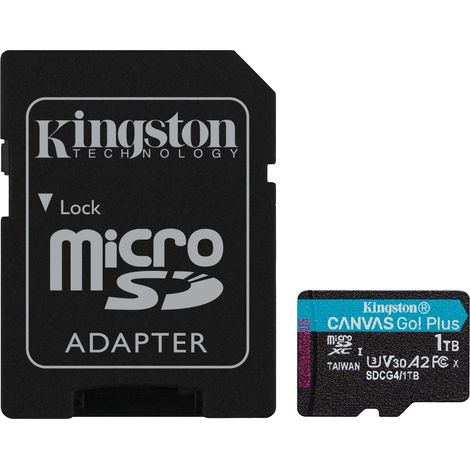 Carte microSDXC KINGSTON Canvas Go Plus 1 To + Adaptateur (1/5)