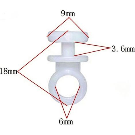 Passatende per tende,100 pezzi,Guide per binari per tende,Accessori per tende (1/4)