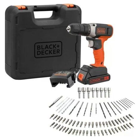 BLACK&DECKER - TRAPANO AVVITATORE 18V BATTERIA LITIO + ACCESSORI (1/3)