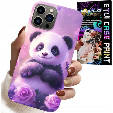 Hülle für iPhone 13 Pro Max – süße Panda-Muster für Kinder + Glas (1/5)