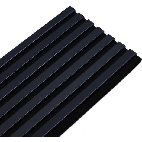 Decoon – Panneau décoratif mural acoustique en MDF 120 x 30 cm – Bleu nuit avec feutrine noire – Isolation phonique subtile – Pose facile