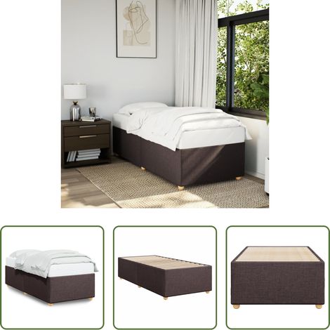 vidaXL Estructura de cama sin colchón tela marrón oscuro 80x200 cm (1/5)