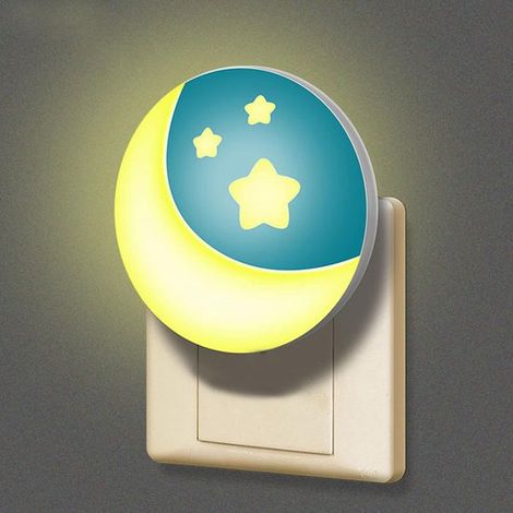Lámpara de noche con sensor crepuscular,lámpara de mesilla infantil de pared,luces LED de pared para escaleras (1/5)