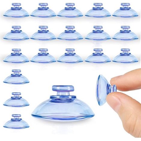 25 ventouses en plastique transparent, ventouse de 30 mm pour verre, forte aspiration, étanches, réutilisables, pour la décoration et l'organisation. (1/5)