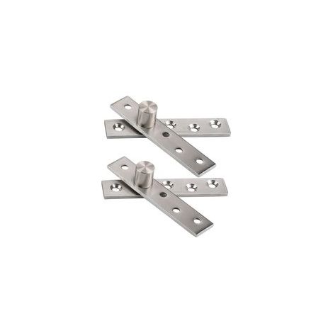 2pcs Charnières de Porte Pivotantes à 270 Degrés de Rotation, 95mm épaissies Pivot Hinge Cachée en Acier Inoxydable, Pivotante Charnière Robuste pour Meuble Chaussures, Armoire Bois, Pivot Excentrique