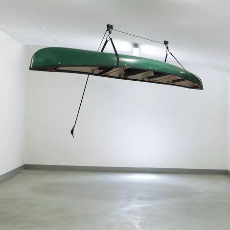 Senderpick – Élévateur à kayak 2-part – Support plafond pour garage – Capacité 125,66 lbs – Installation facile – Pour plafonds en bois et béton