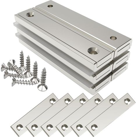 8 pièces Aimants rectangulaires en néodyme puissant 30 kg force (1/5)